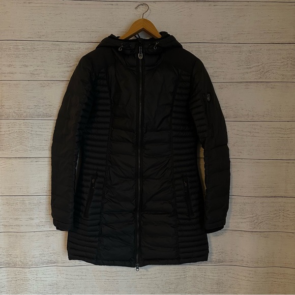 Kuhl Spyfire Puffer Parka Jacket in Black - Picture 2 of 9
